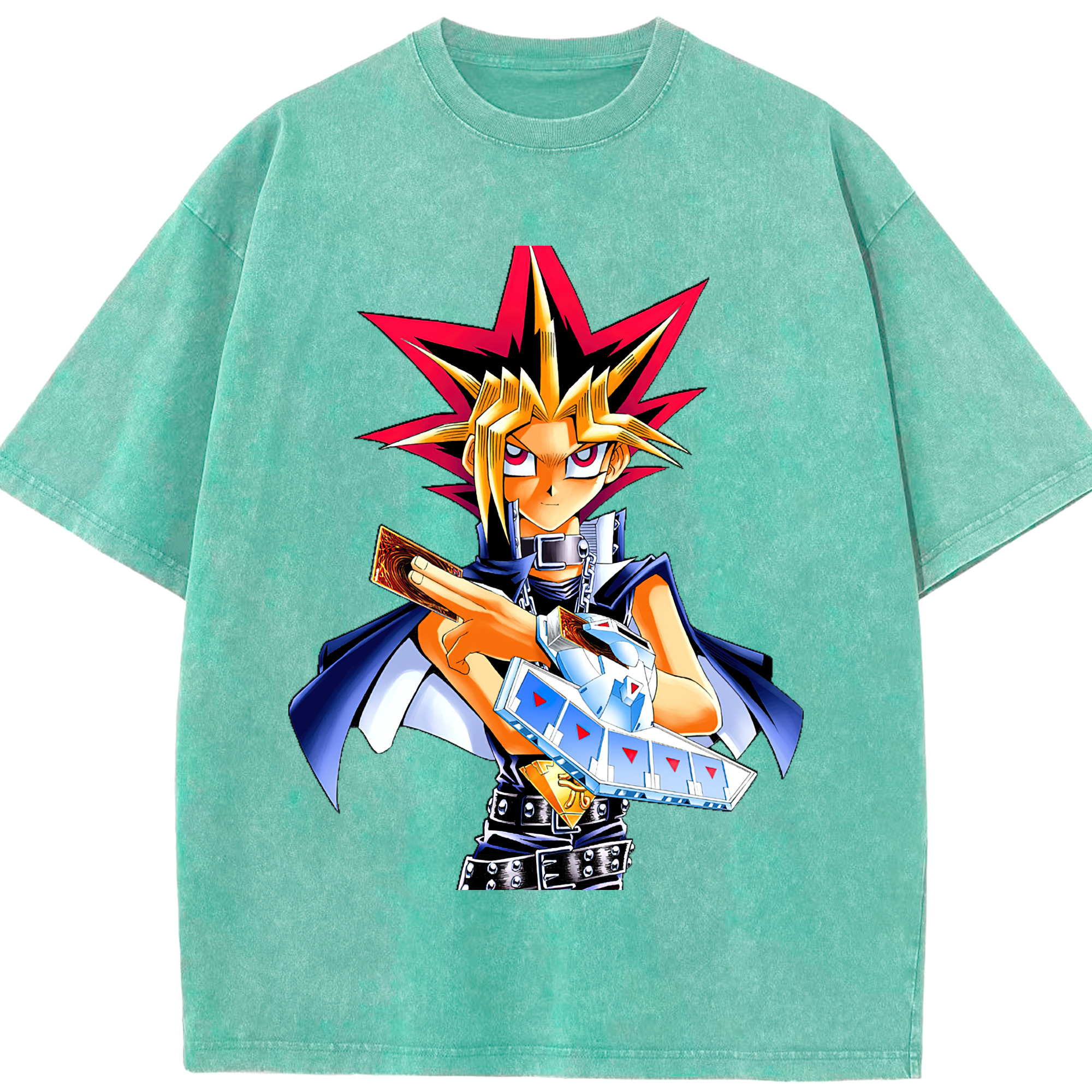 （画像用） 遊☆戯☆王 Yu-Gi-Oh! 綿100% ヴィンテージ風 半袖Tシャツ（フロントプリント）